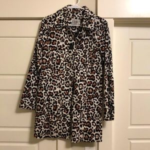 Long cheetah print jacket